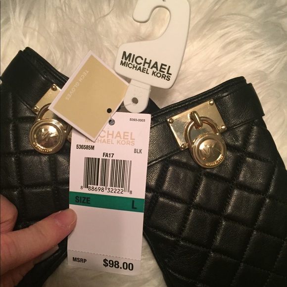 NWT gorgeous Michael Kors leather gloves! - Picture 4 of 5